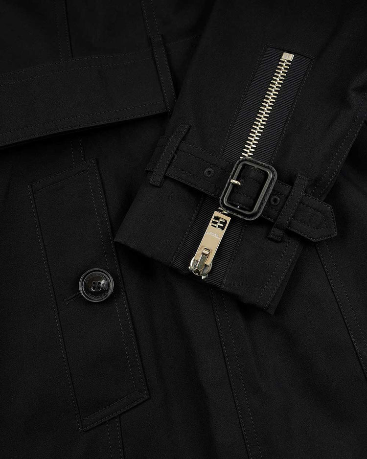 Double-Breasted Mid-Length Trench Coat