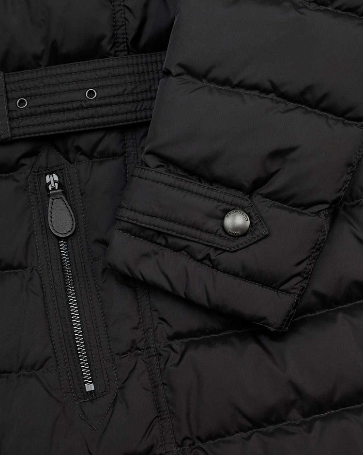 Mid-Length Striped Down Jacket