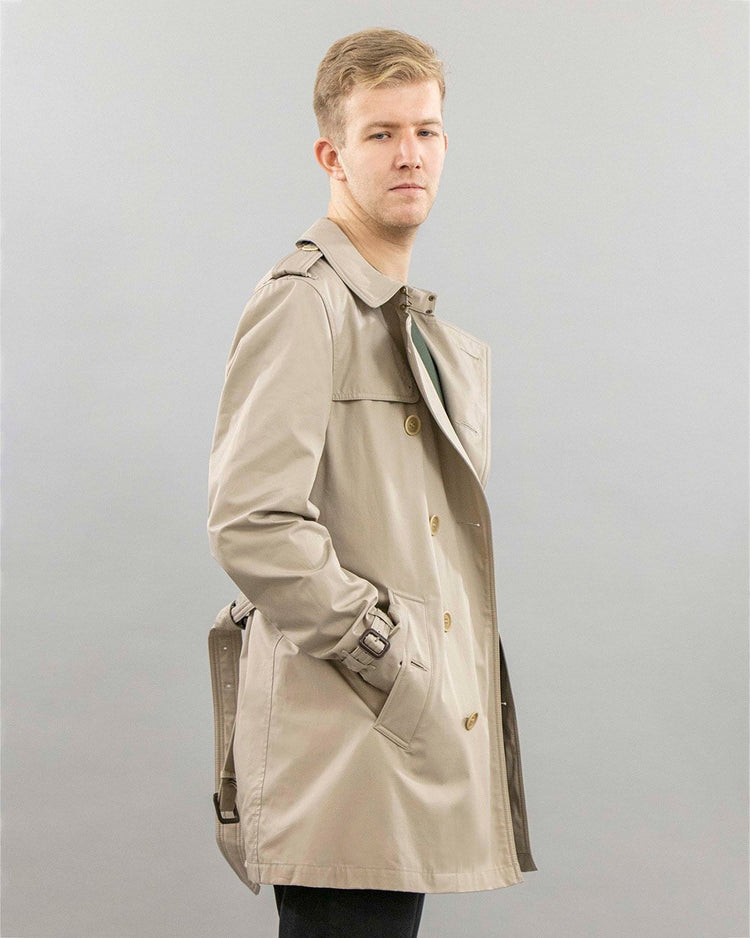 Cotton Lapel Trench Coat - ISSI Outlet