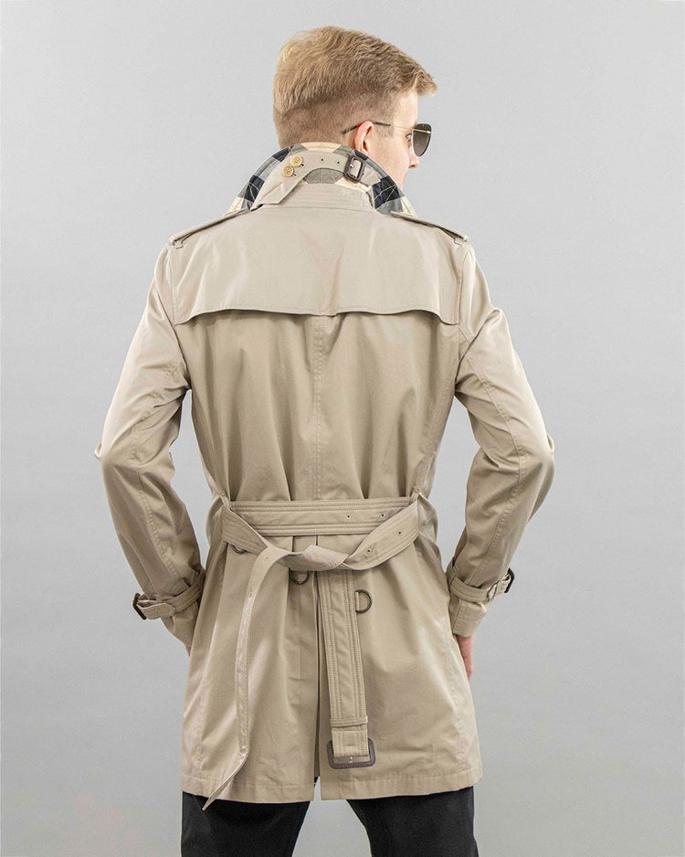 Cotton Lapel Trench Coat - ISSI Outlet