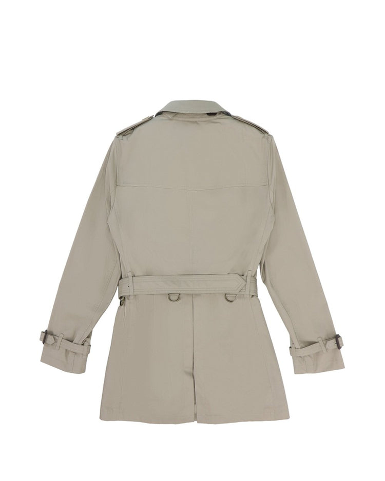 Cotton Lapel Trench Coat - ISSI Outlet