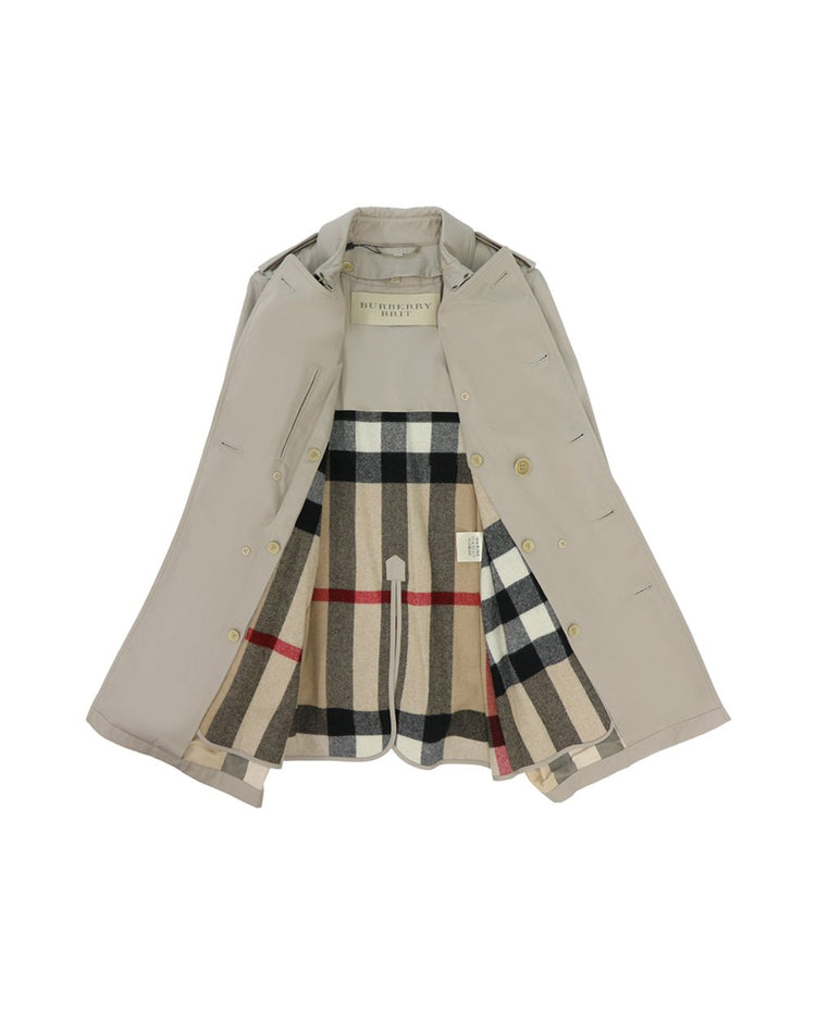 Cotton Lapel Trench Coat - ISSI Outlet