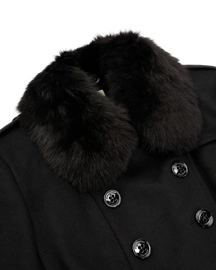 Double-Breasted Mid-Length Trench Coat