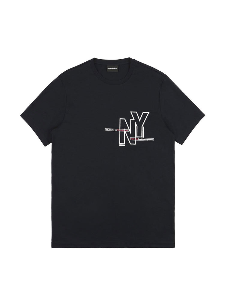 Printed Cotton Round Neck Short Sleeves T-shirt