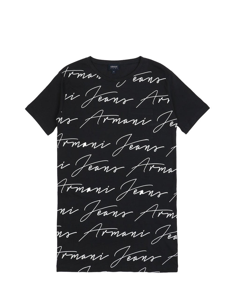 Print Short Sleevess Long T-Shirt