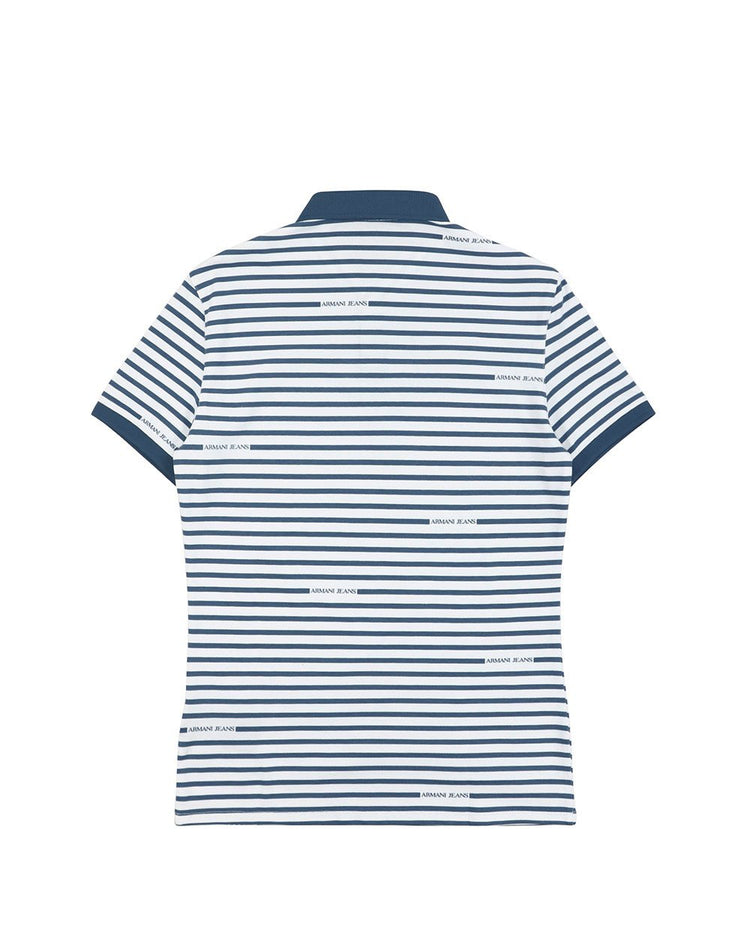 Logo Stripe Short Sleeves Polo Shirt