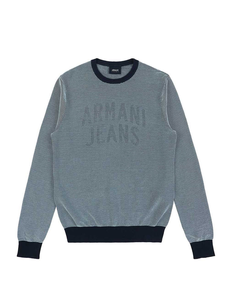 Cotton Striped Round Neck knitwear - ISSI Outlet