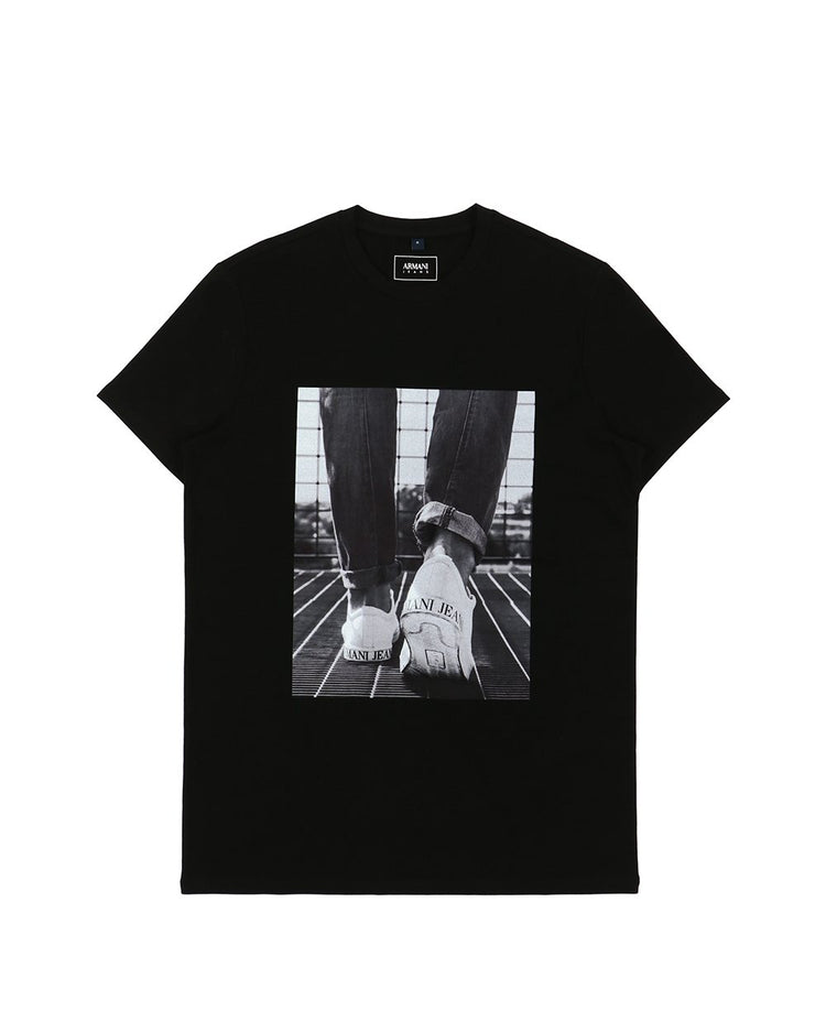 Cotton Printed Round Neck Short Sleeves T-shirt