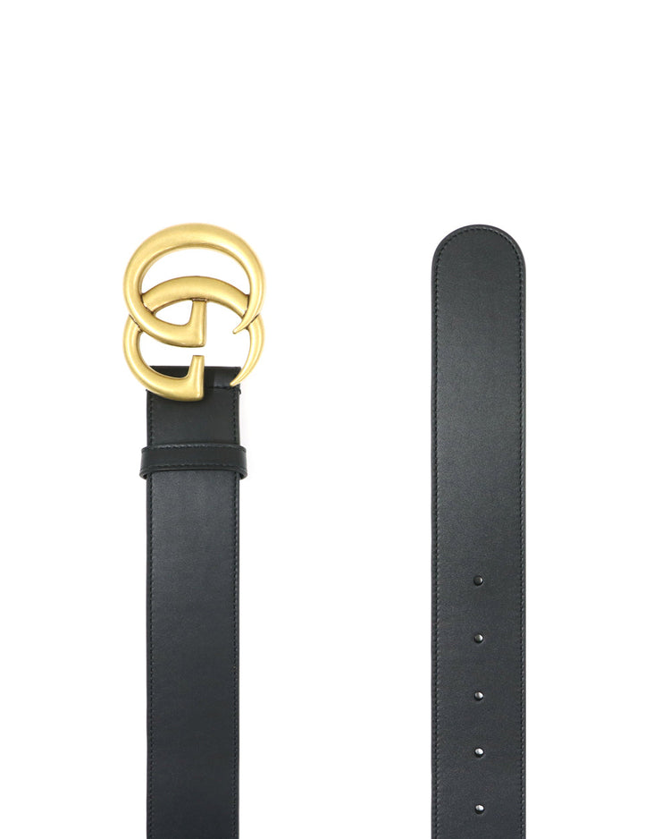 Double G Buckle Leather Belt
