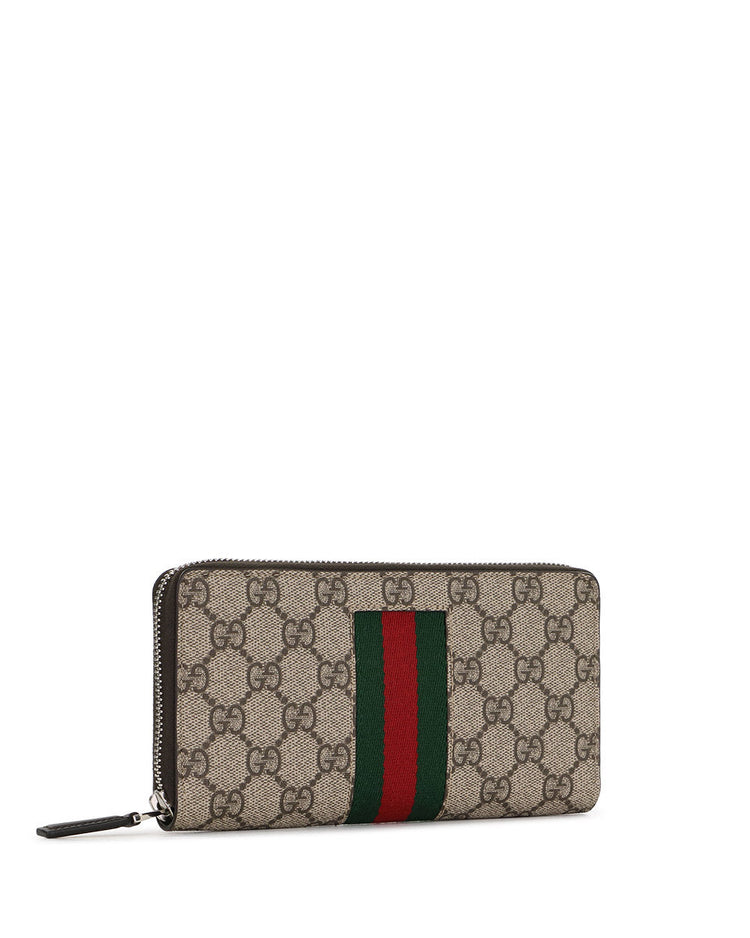 Double G Supreme Ribbon Zip Wallet
