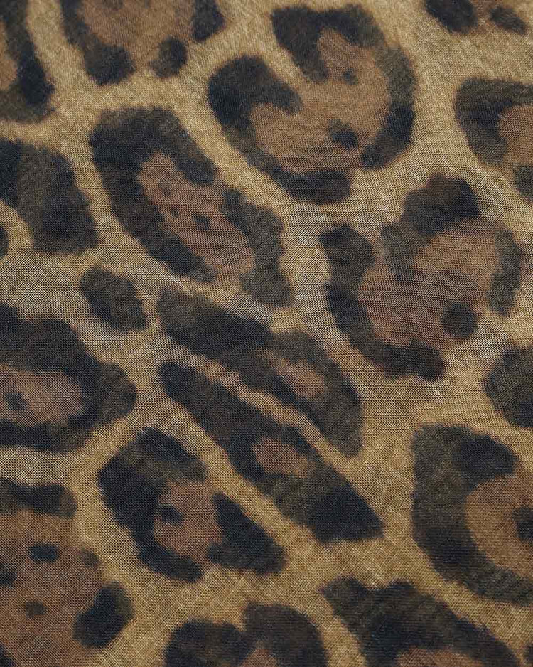 Animal Printed Silk Scarf