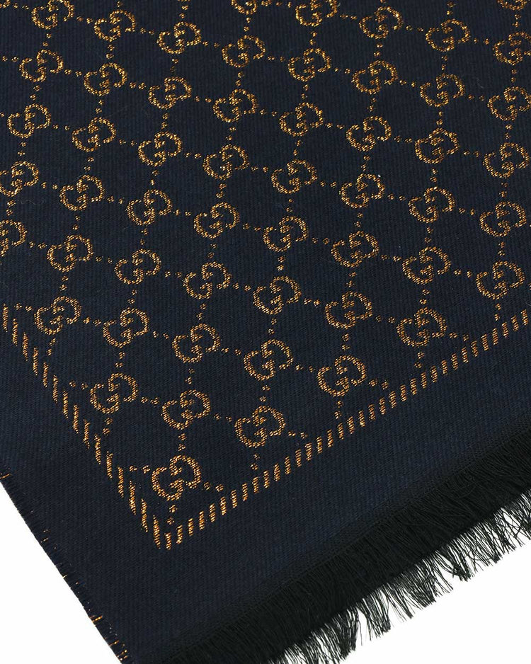 Metallic GG Wool Scarf