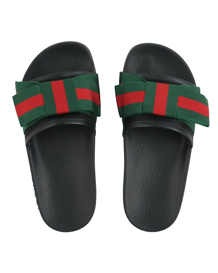 Satin Slide With Web Bow