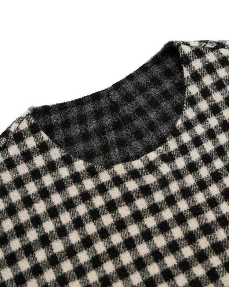 Wool Check Coat