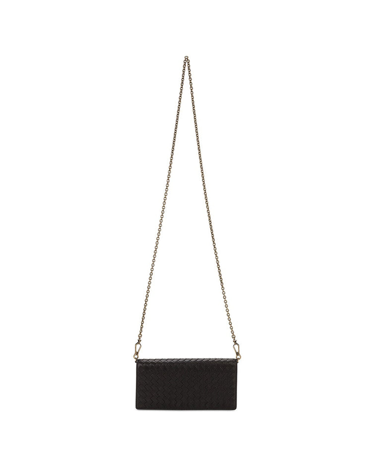 Leather Braided Long Chain Bag