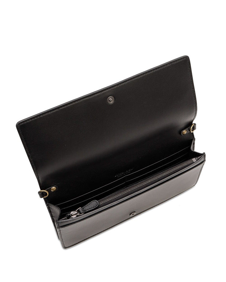 Leather Braided Long Chain Bag