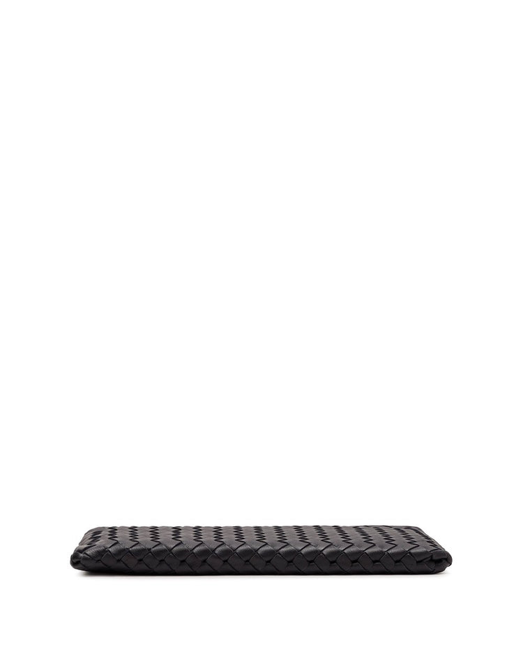 Woven Lambskin Handheld Pouch