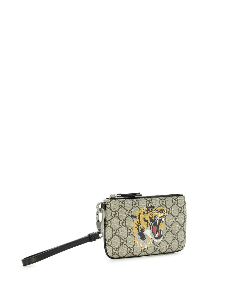 Tiger Print GG Supreme PVC Pouch