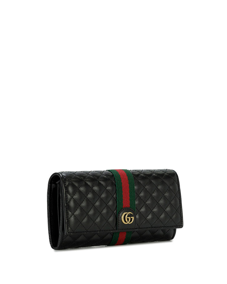 Double G Leather Long Wallet