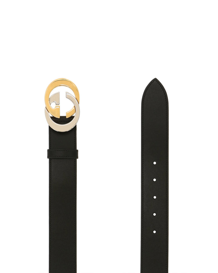 Interlocking G Buckle Leather Belt