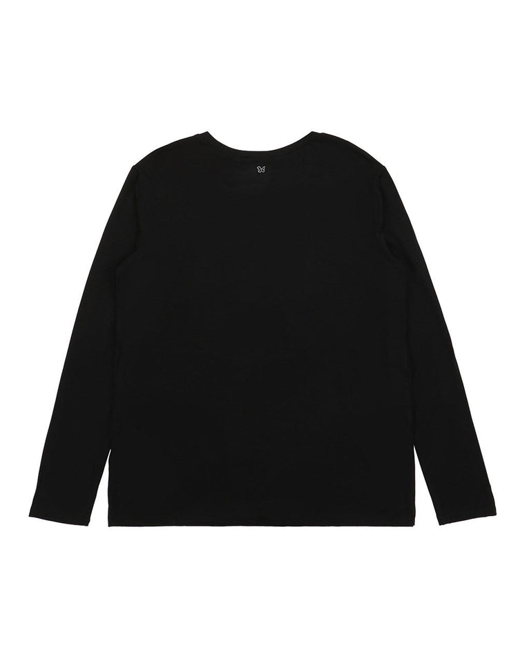 Printed Round Neck Long-Sleeves T-Shirt