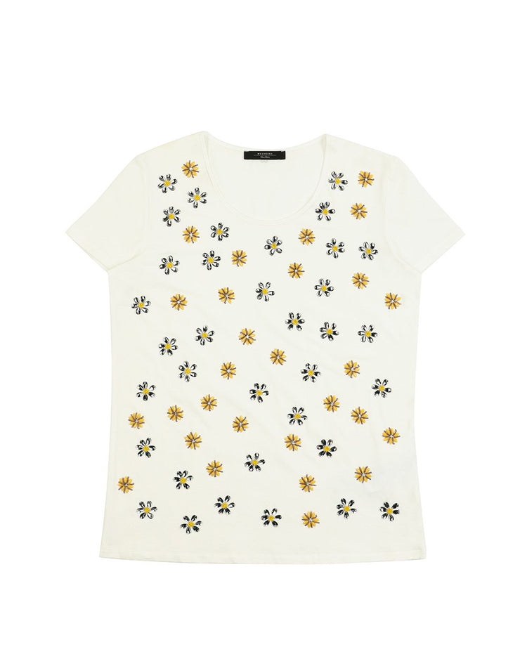Printed Round Neck Short Sleeves T-shirt