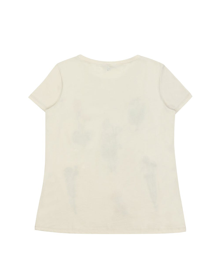 Printed Round Neck Short Sleeves T-shirt