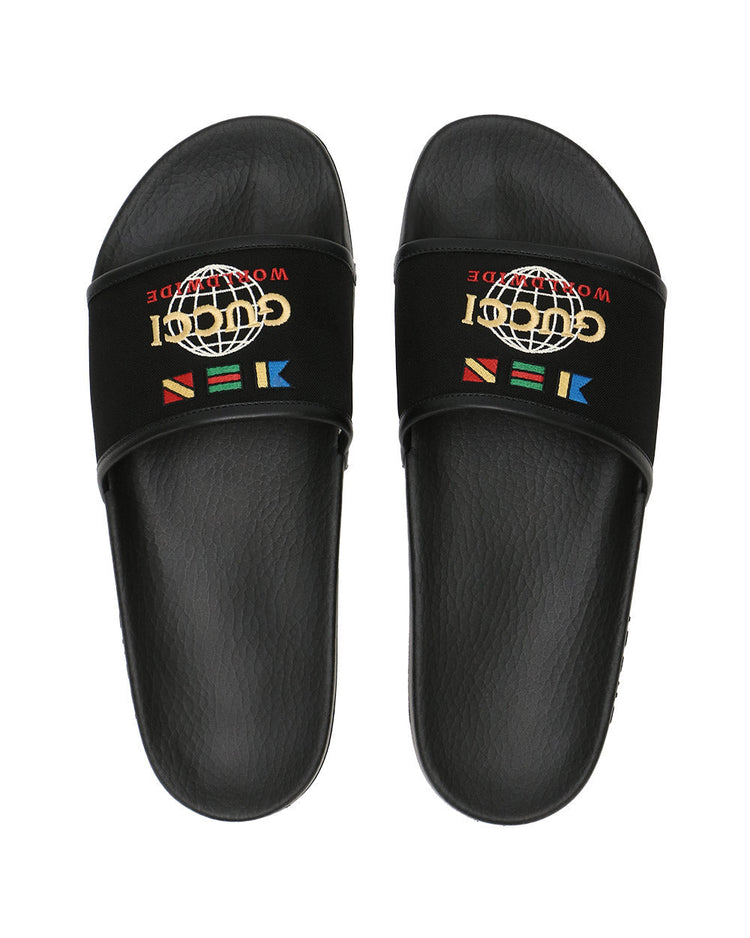 Logo Embroidered Sandals