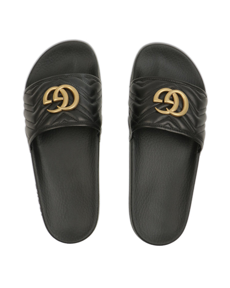 Matelassé Leather Slide
