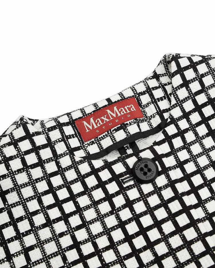 Plaid Mid-Length Trench Coat