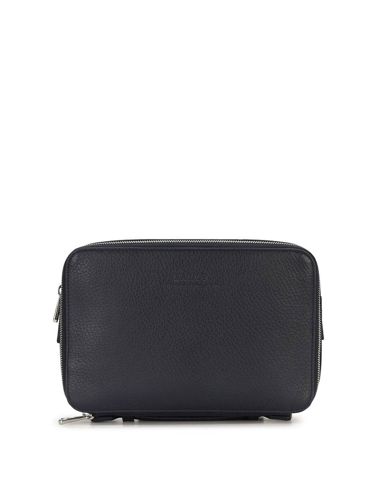Leather Zipper Clutch