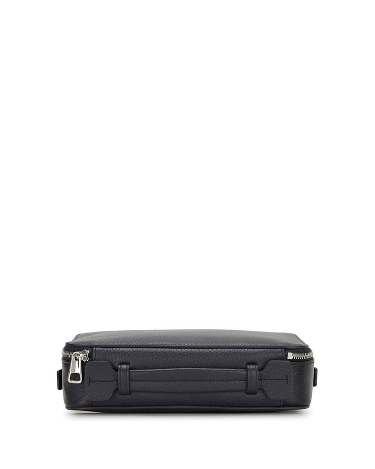 Leather Zipper Clutch