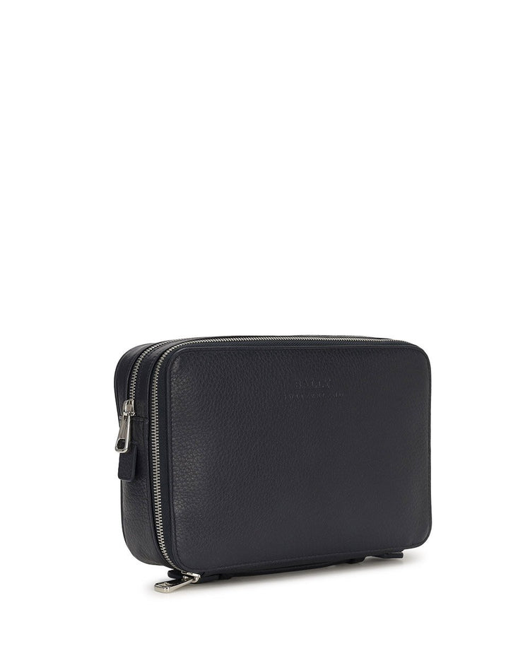 Leather Zipper Clutch