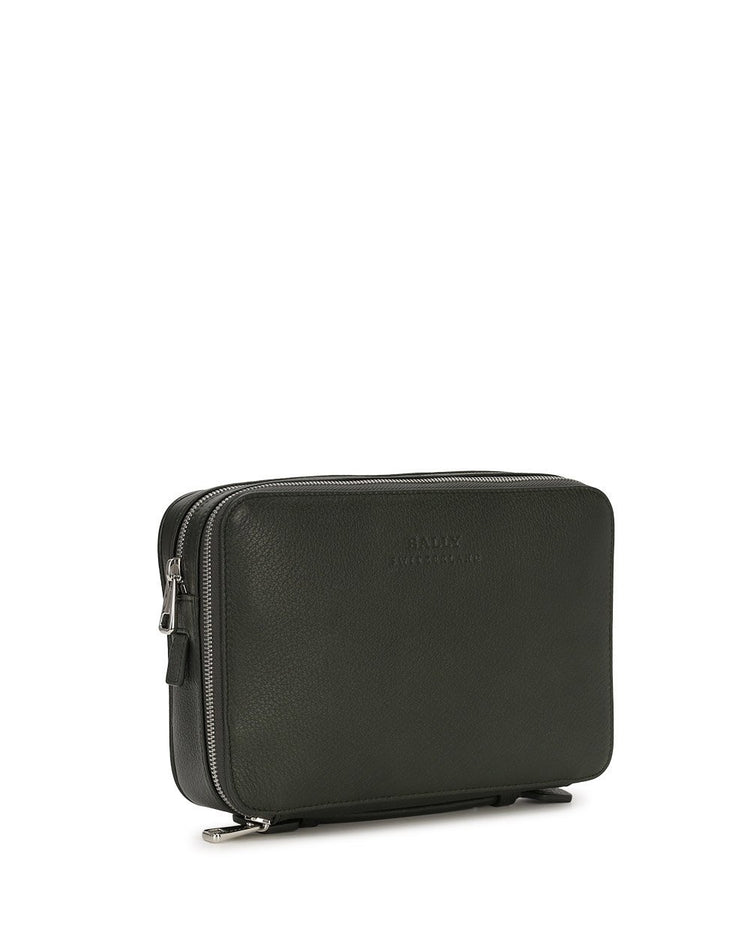 Leather Zipper Clutch