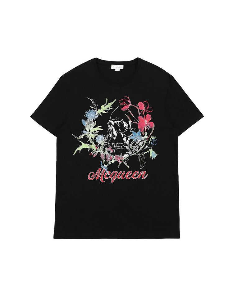 Printed Round Neck Short-Sleeves T-Shirt