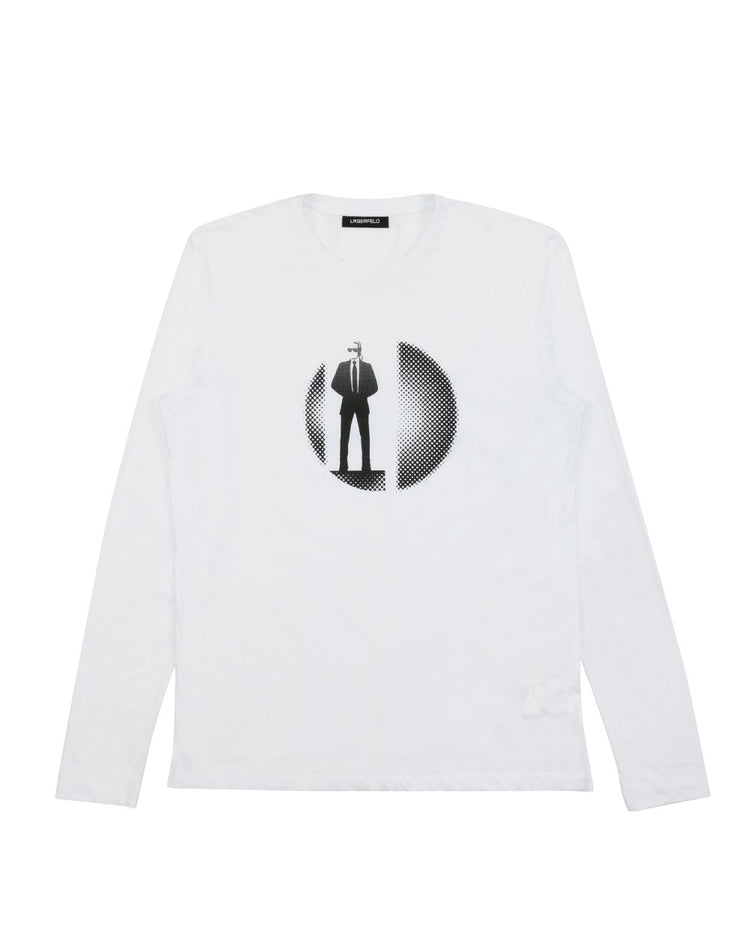 Cotton Printed Round Neck Long-Sleeves T-shirt - ISSI Outlet