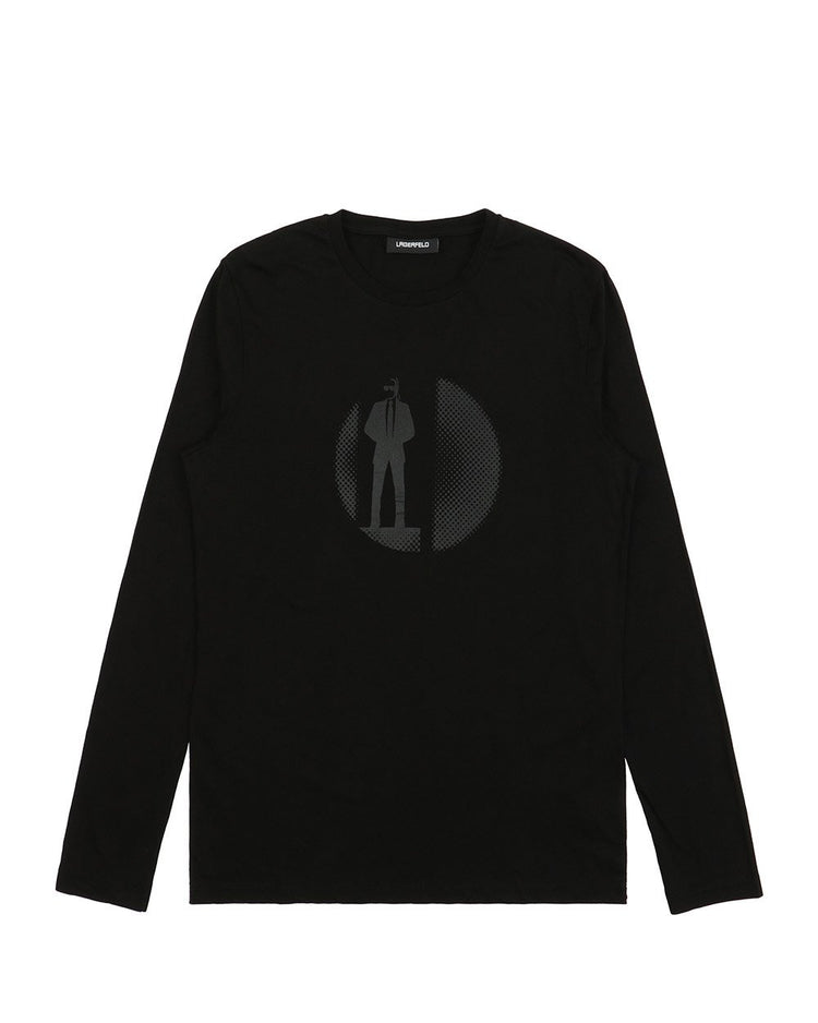 Cotton Printed Round Neck Long-Sleeves T-shirt