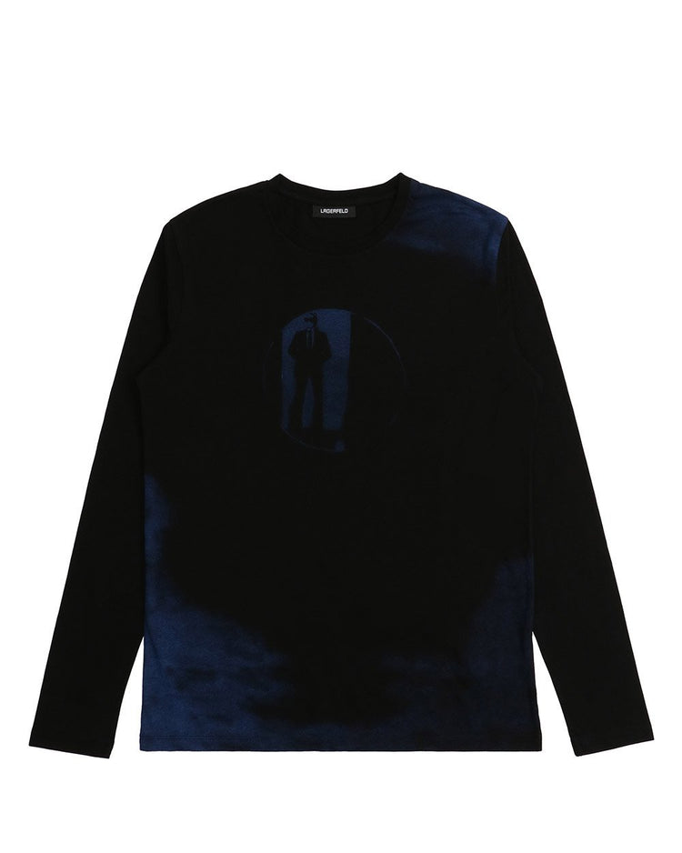 Printed Round Neck Long-Sleeves T-shirt