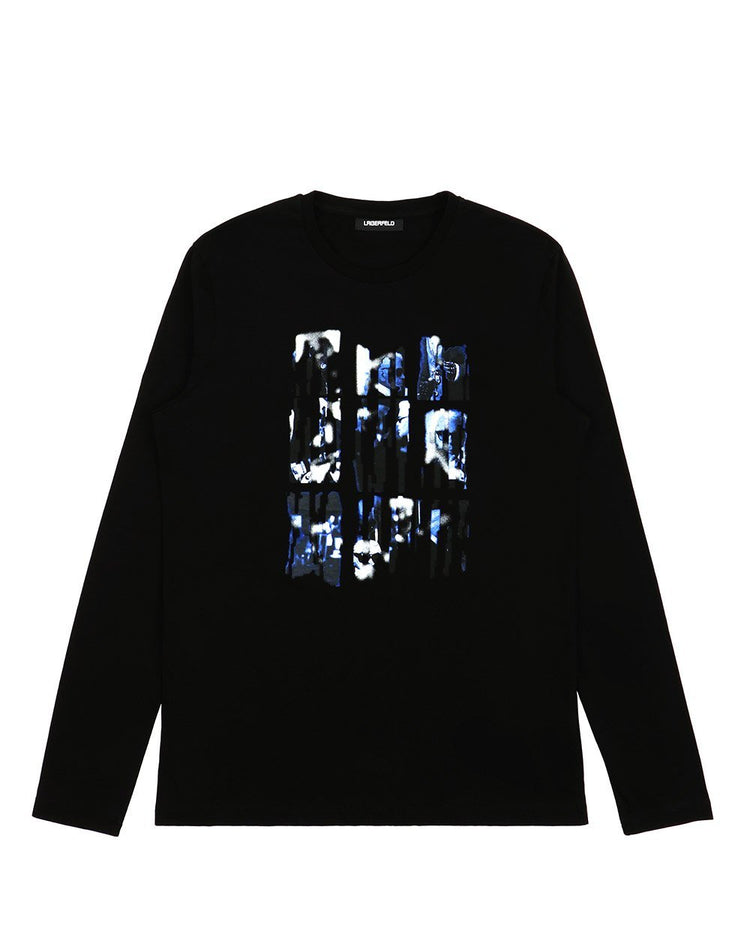 Printed Round Neck Long-Sleeves T-shirt