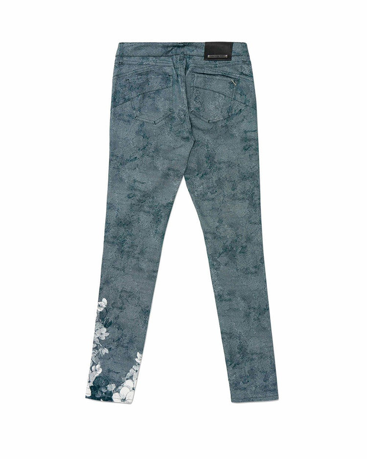 Flower Printed Jeans