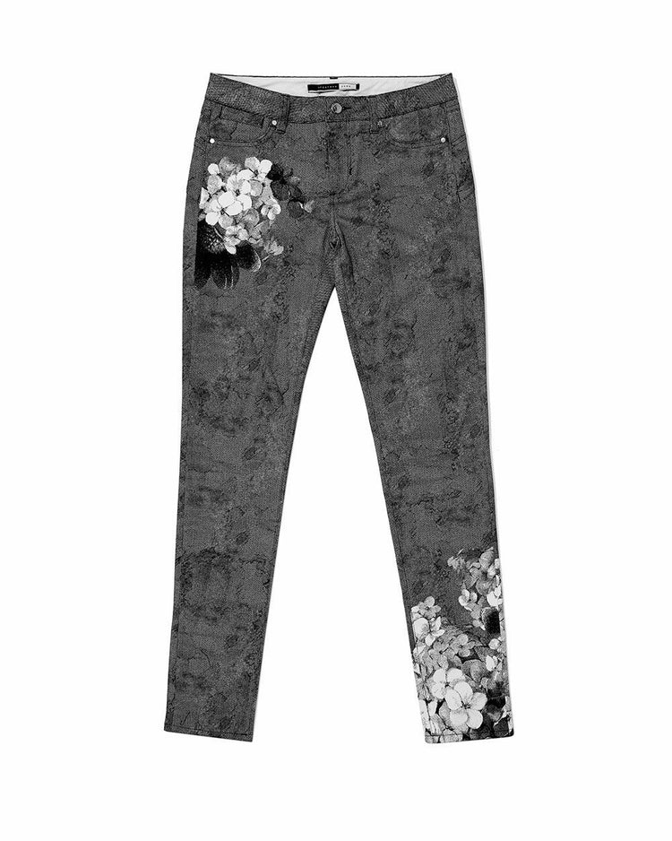 Flower Printed Jeans