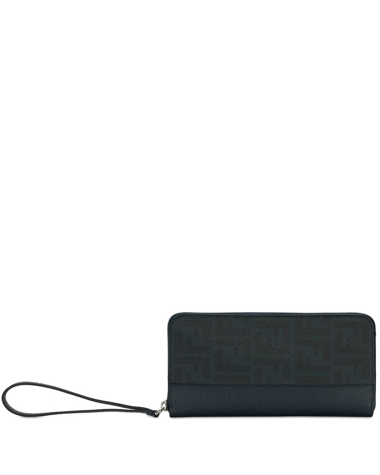 Zipper Leather Long Wallet