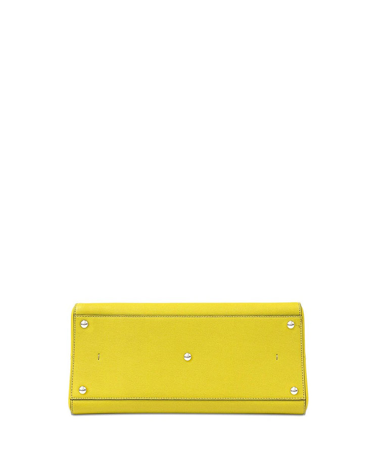 Plain Color Leather Shoulder Bag