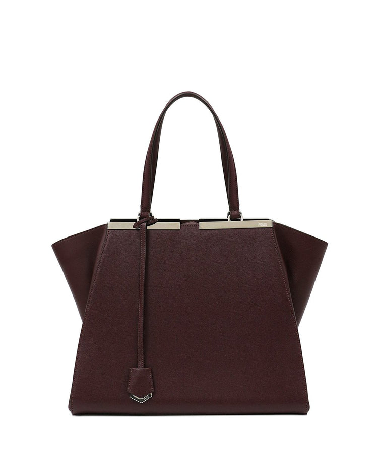 Plain Color Leather Shoulder Bag