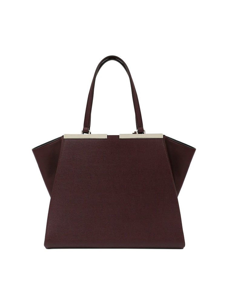 Plain Color Leather Shoulder Bag