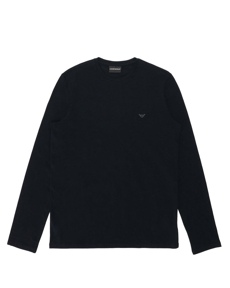 Cotton Long-Sleeved Round Neck T-Shirt