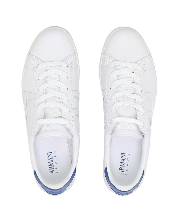 AJ Logo Round-Toe Rubber Sole Sneakers - ISSI Outlet