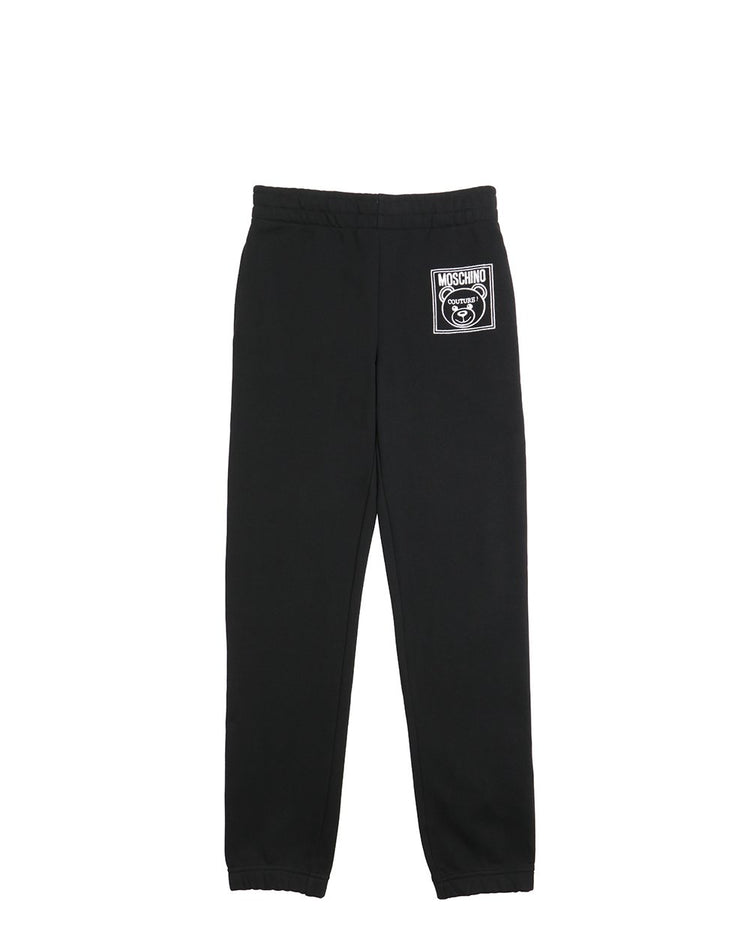 Teddy Label Elastic Cotton Pants