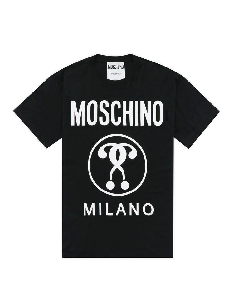 Double Question Mark Jersey Long Length T-Shirt