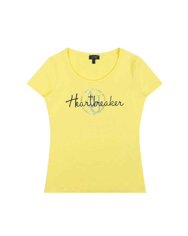 Printed Crew Neck Short Sleeves T-Shirt